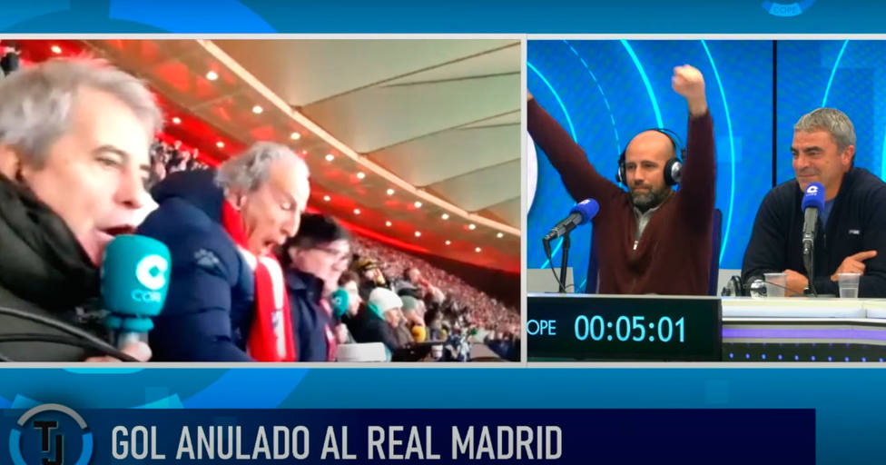 Manolo Lama, en la narración del Atlético - Real Madrid