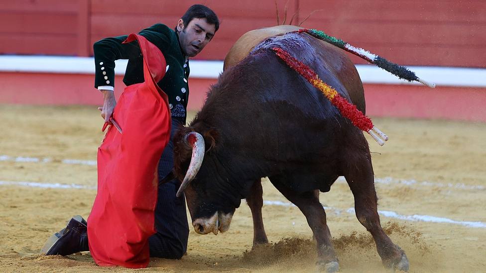 Miguel Ángel Perera durante un festival taurino en la plaza de toros de Don Benito (Badajoz)