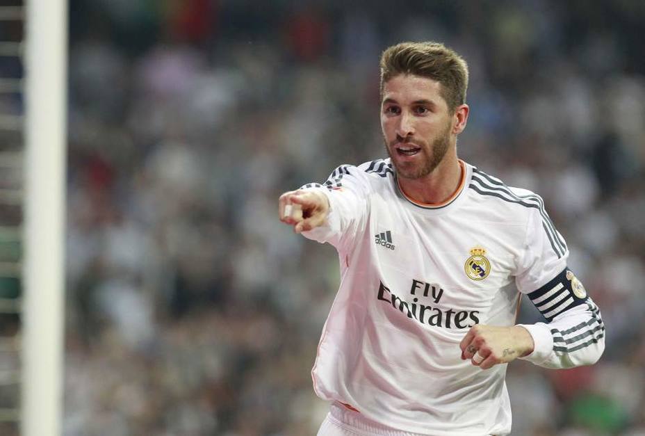 Sergio Ramos, celebrando un gol