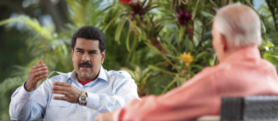 Nicolás Maduro durante una entrevista en el Palacio de Miraflores. REUTERS
