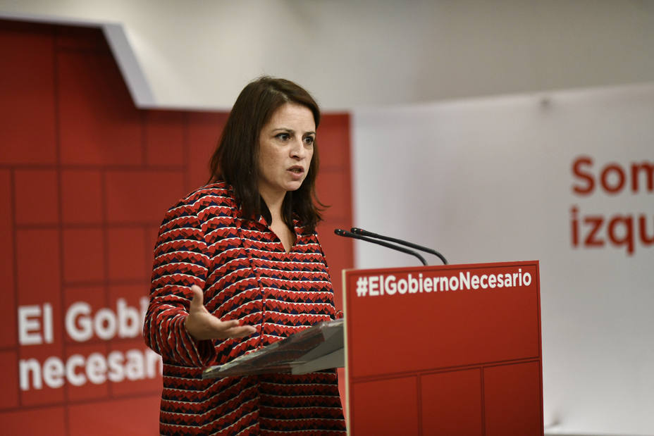 La vicesecretaria general y portavoz del Grupo Parlamentario Socialista en el Congreso, Adriana Lastra