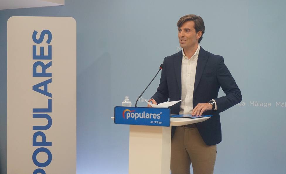 El vicesecretario de Comunicación del Partido Popular, Pablo Montesinos, en la sede del PP de Málaga