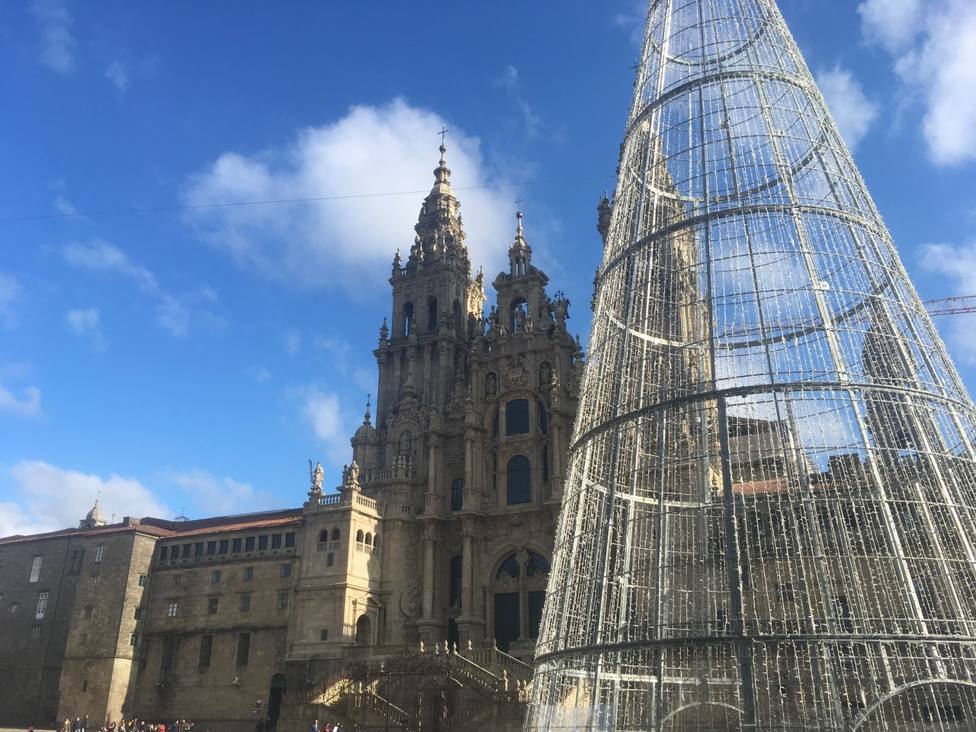 Así es la decoración navideña en Santiago de Compostela