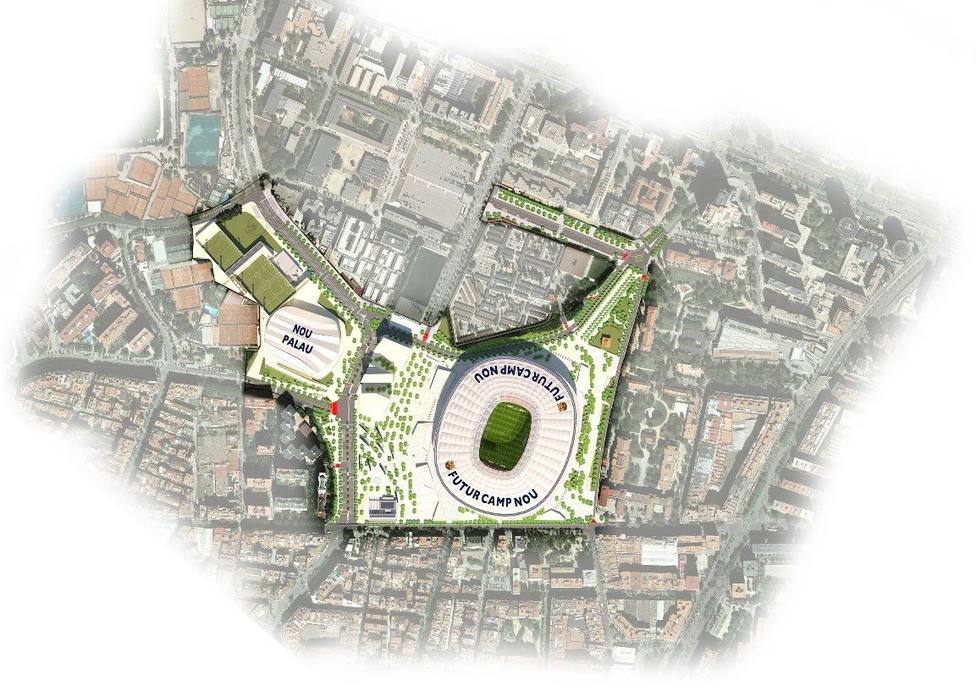 Mapa del nuevo Espai Barça
