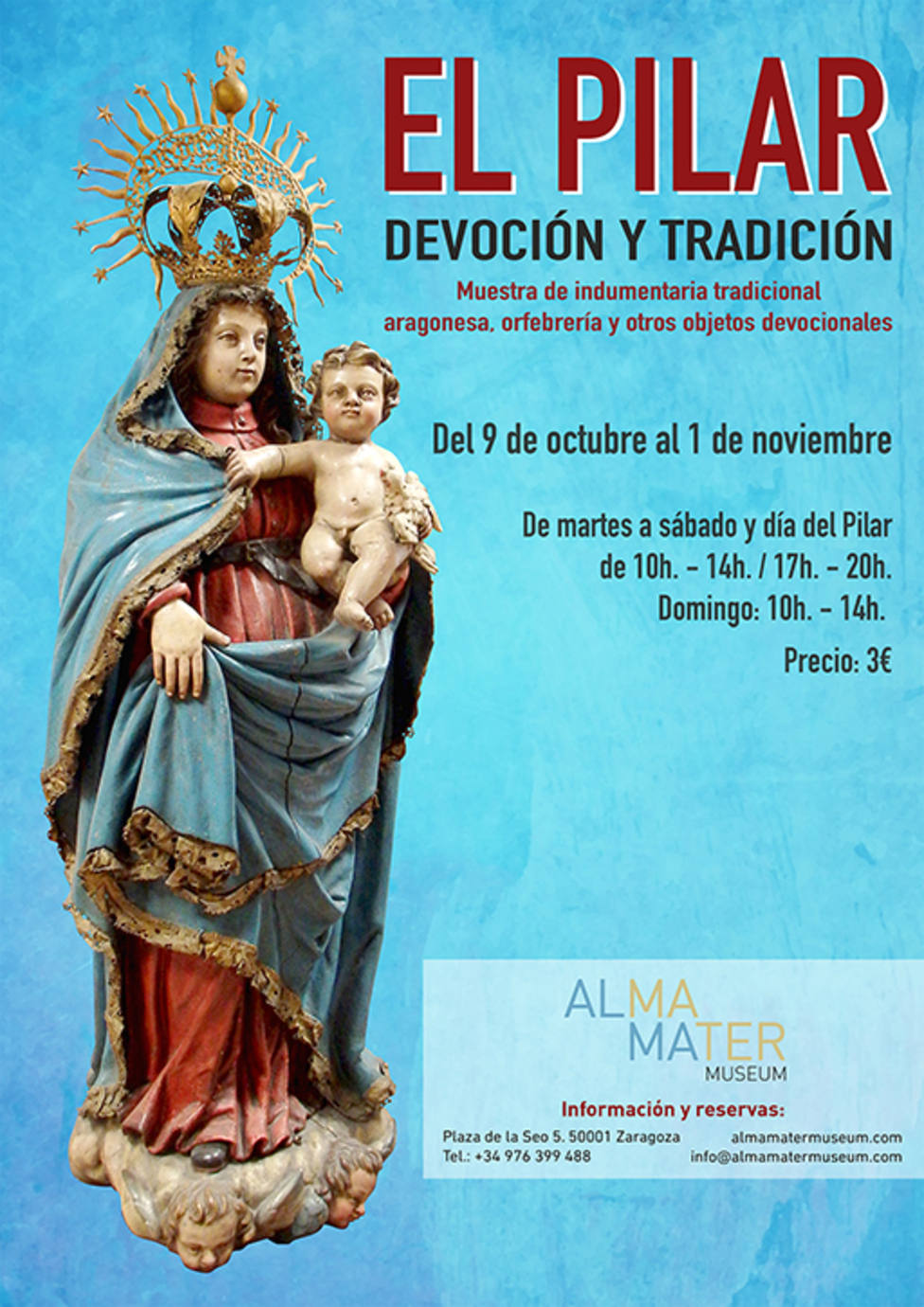 Exposicion Alma Mater sobre el Pilar