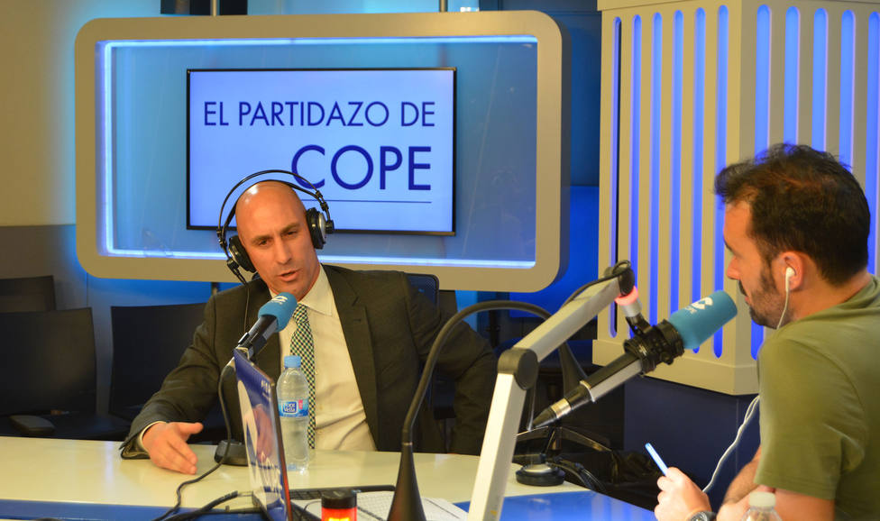 Luis Rubiales con Juanma Castaño en El Partidazo de COPE