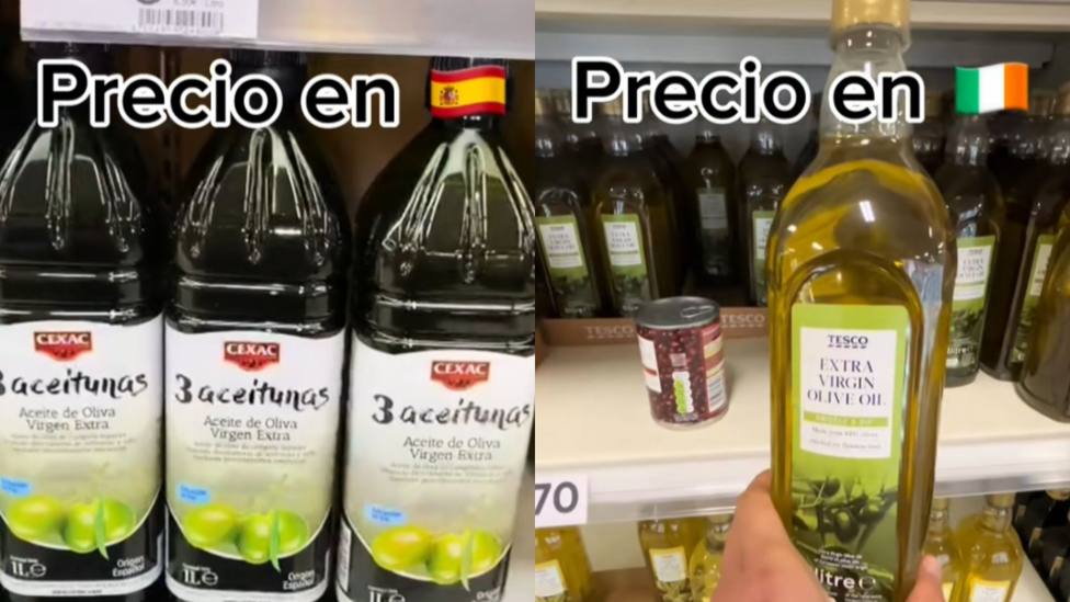 Un español, a cuadros con el precio en Irlanda del litro de aceite de oliva virgen extra