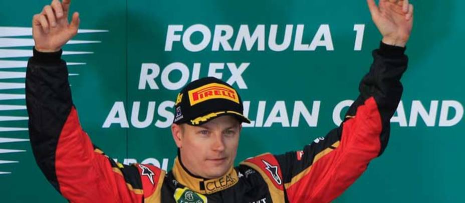 Kimi Raikkonen celebra el primer triunfo de la temporada (Reuters)