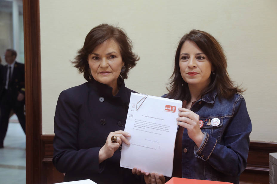 Carmen Calvo, secretaria de Igualdad del PSOE. EFE