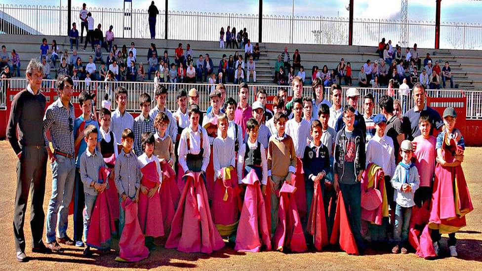 Alumnos de la Escuela de Tauromaquia de Salamanca
