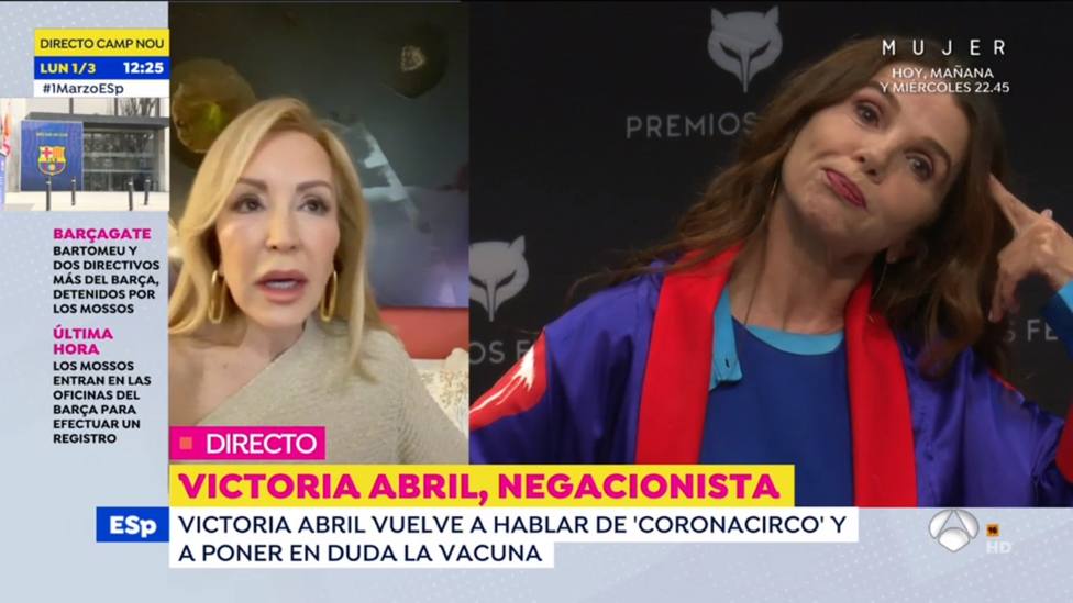 Carmen Lomana no se muerde la lengua sobre Victoria Abril y deja muda a Susanna Griso