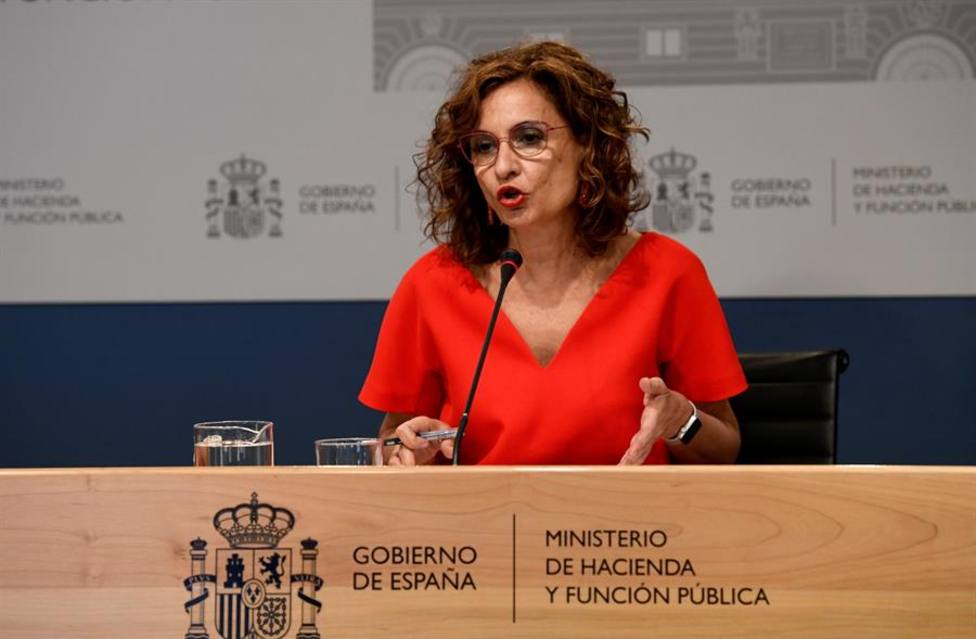 La ministra de Hacienda María Jesús Montero tras la reunión del Consejo de Política Fiscas y Financiera