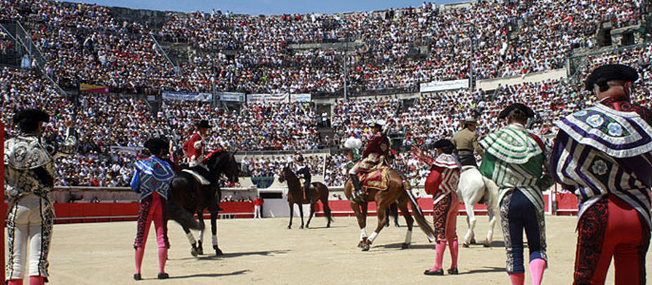 El Coliseo de Nimes cerrará su temporada taurina con la tradicional Feria de la Vendimia en septiembre. ARCHIVO