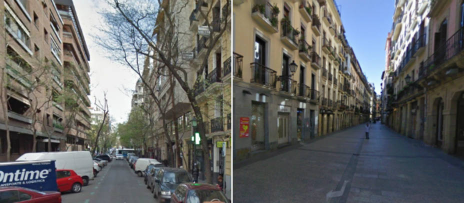 Las dos mejores calles de España. Google Maps