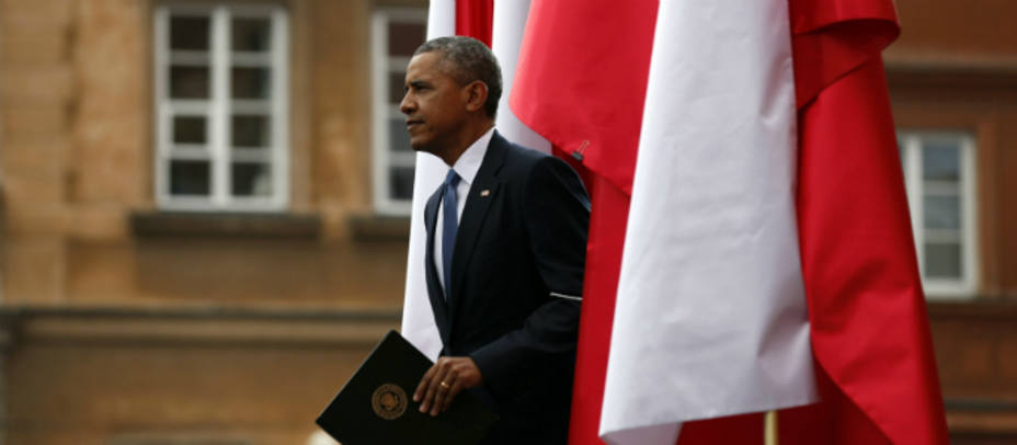 Barack Obama durante su presencia en Varsovia. REUTERS