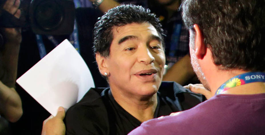 Diego Armando Maradona en el Mundial de Brasil 2014