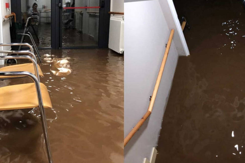 El temporal obliga de madrugada a desalojar una residencia de ancianos en Barruelo por inundaciones