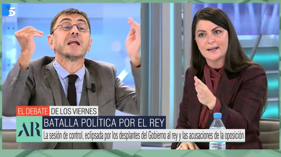 Juan Carlos Monedero y Macarena Olona (Telecinco)
