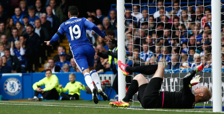 El Chelsea derrotó al Leicester con un nuevo tanto de Diego Costa. Reuters.