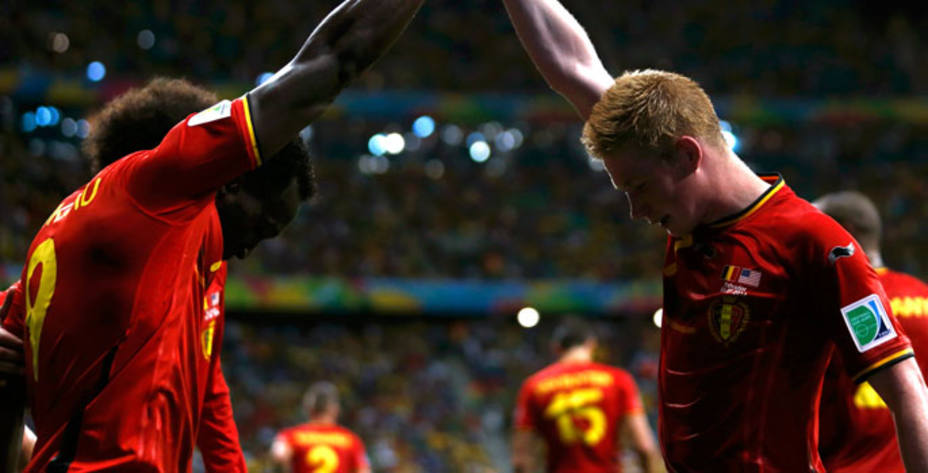Lukaku y De Bruyne, los autores de los goles de Bélgica (Reuters)