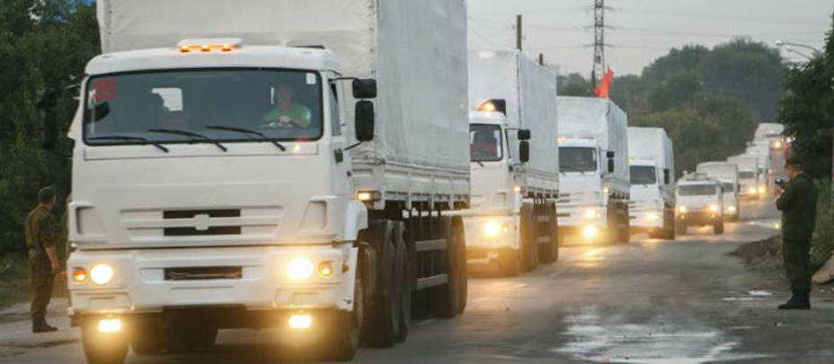 Convoy humanitario ruso hacia Ucrania. EFE