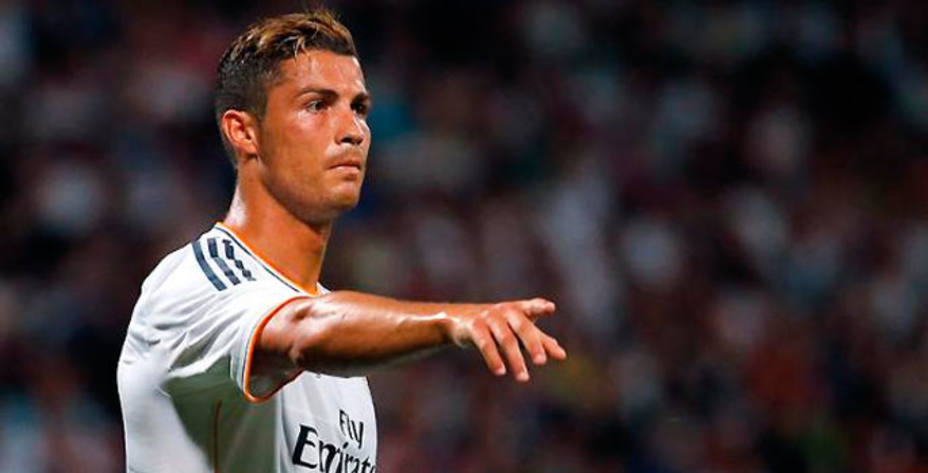 Cristiano Ronaldo, en un momento del partido ante el O. de Lyon (realmadrid.com)