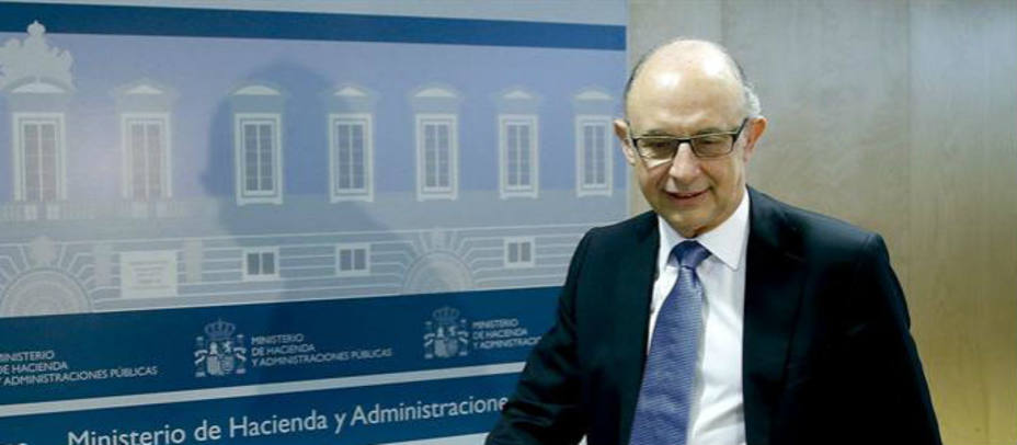 El ministro de Hacienda y Administraciones Públicas, Cristóbal Montoro, a su llegada a la reunión del Consejo de Política Fiscal y Financiera