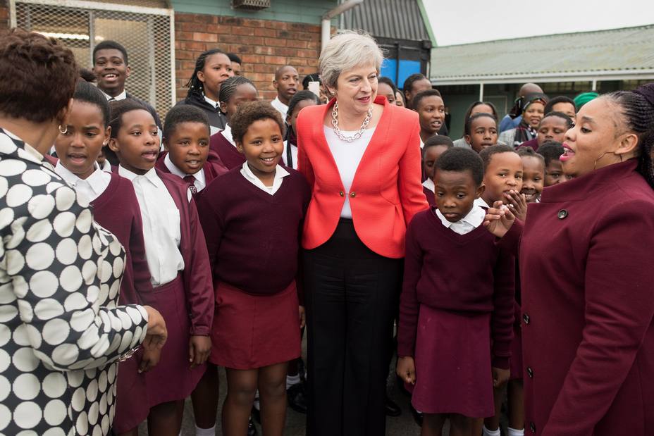 Theresa May en Sudáfrica | EFE