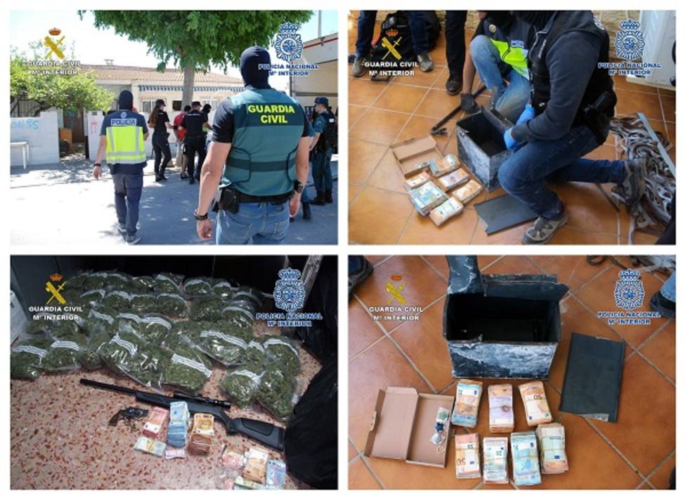 Detenidos 7 miembros de un clan dedicado al tráfico de droga en San Javier e incautadas 500 dosis de cocaína