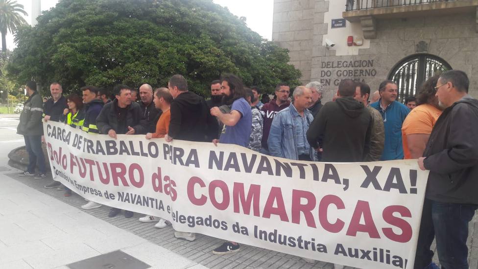 Concentración a las puertas de la Delegación del Gobierno en A Coruña - FOTO: Cedida