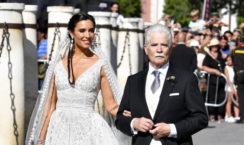 Pilar Rubio during his wedding with Pilar Rubio in Seville on Saturday, 15 June 2019.
