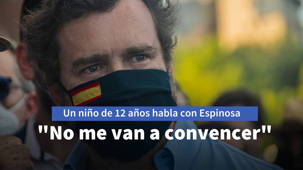 El emocionante mensaje de un niño de 12 años a Espinosa de los Monteros: No me van a convencer