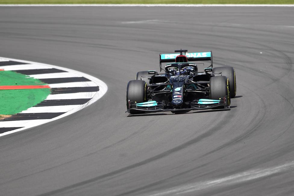 Lewis Hamilton en el Gran Premio de Gran Bretaña.