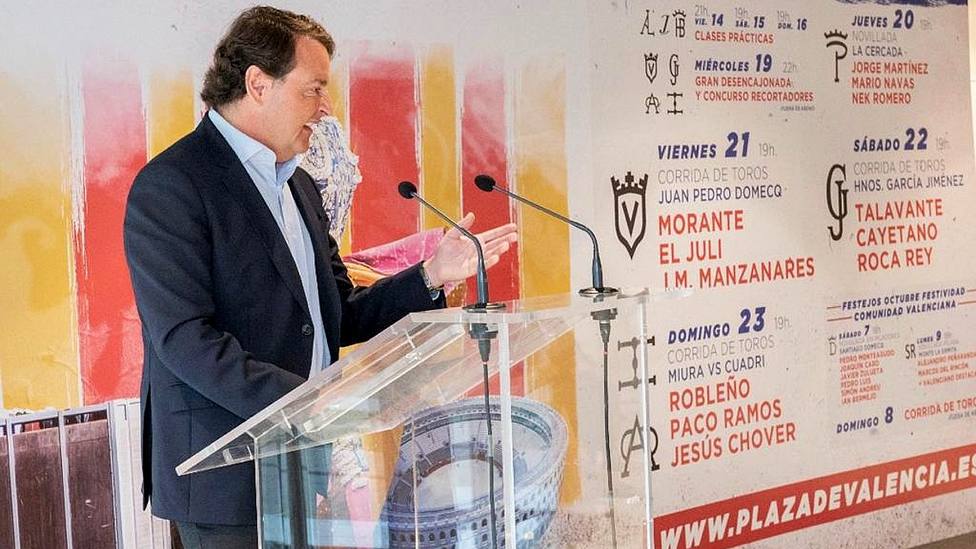 Rafael García Garrido durante la presentación de los carteles de la Feria de Julio de Valencia