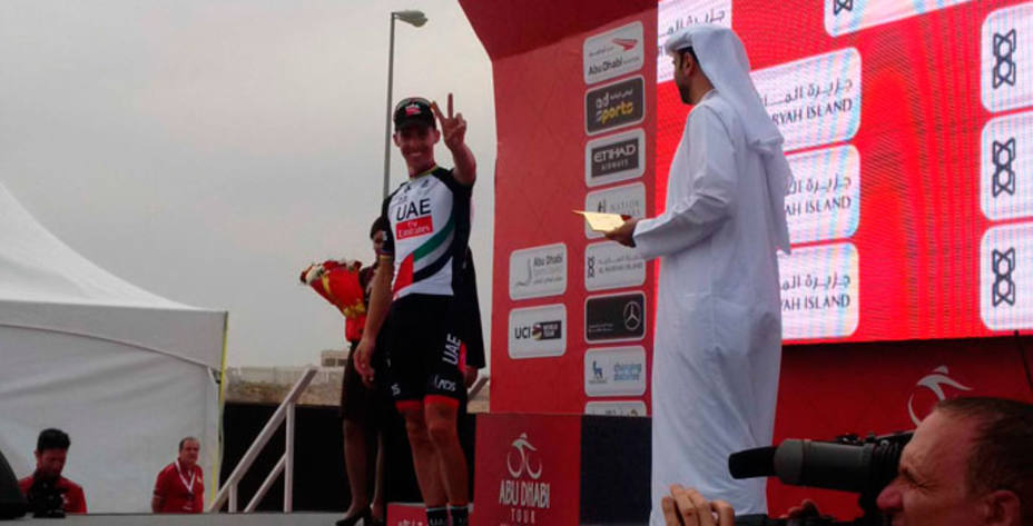 Rui Costa se llevó la victoria en la etapa reina y tiene muy cerca el Tour de Abu Dabi. @TeamUAEAbuDhabi