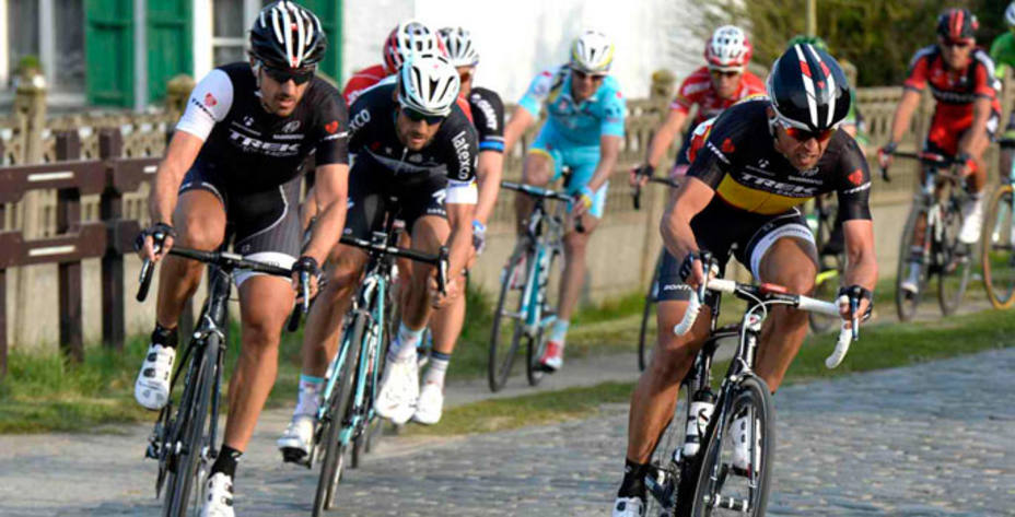 Cancellara durante el Tour de Flandes. Foto: Team Trek.
