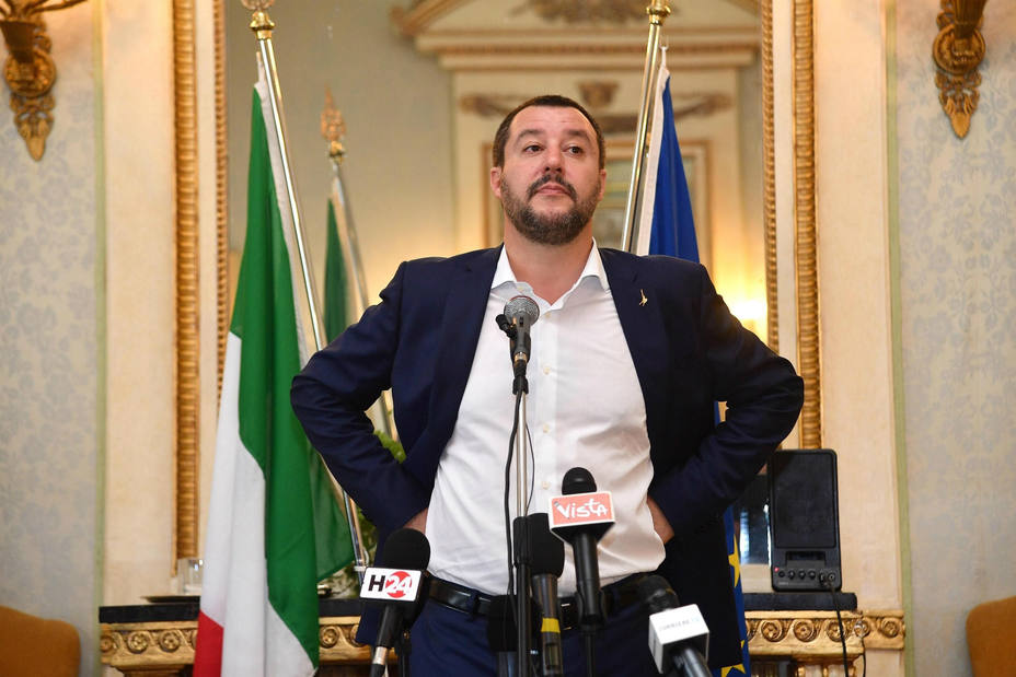 El ministro del Interior italiano y líder de la ultraderechista Liga, Matteo Salvini.
