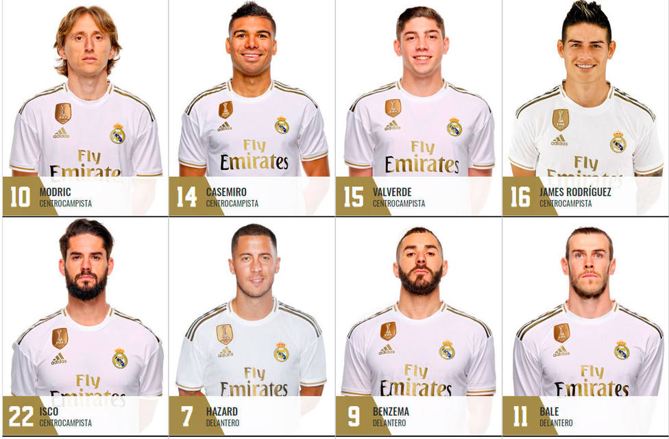 Nuevos dorsales en el Real Madrid