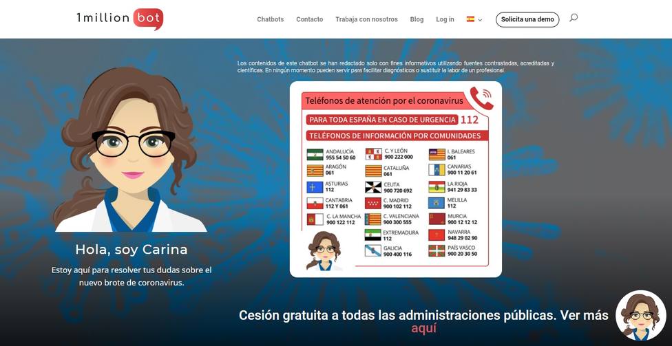 Una empresa española diseña un bot que resuelve dudas sobre el coronavirus consultando información de la OMS y Sanidad