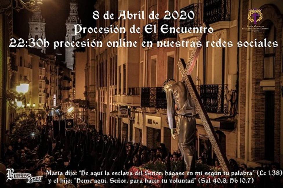 La procesión del Encuentro de Logroño podrá seguirse online este Miércoles Santo