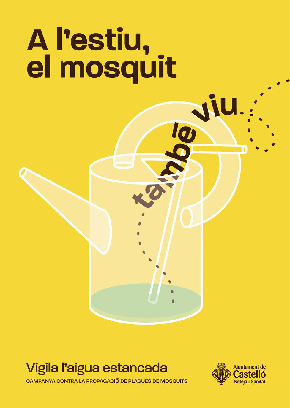 Póster de la campaña A lestiu, el mosquit també viu