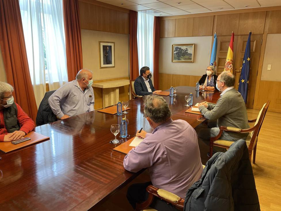 La subdelegada del Gobierno en A Coruña con los integrantes del comité de crisis