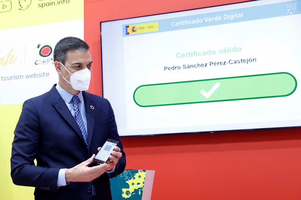 Pedro Sánchez presenta el Certificado Verde Digital en Fitur