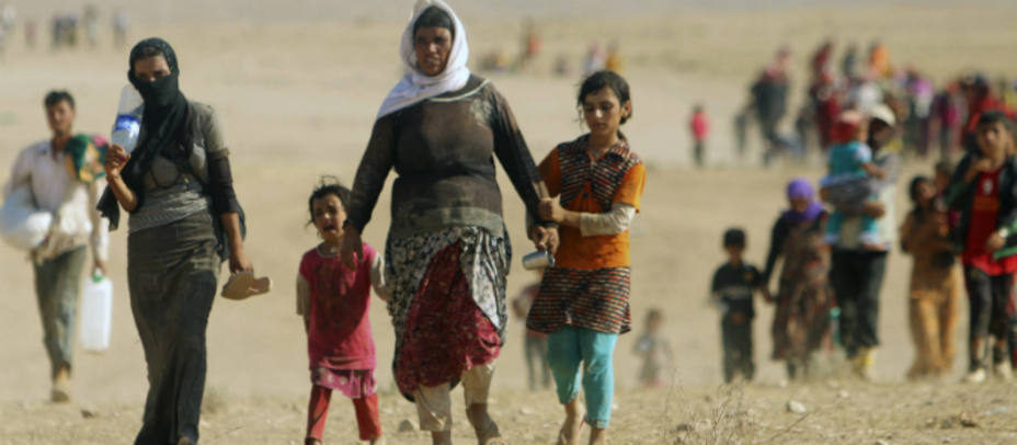 Iraquíes desplazados en Irak. REUTERS