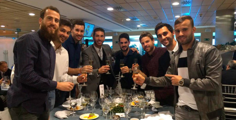 El Real Madrid celebra su comida navideña más tranquila