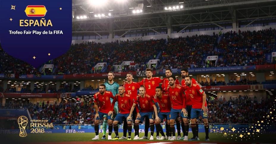 La selección española, premio al Juego Limpio
