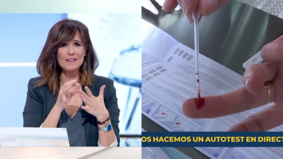 La reacción de Mónica López con el test de una reportera de TVE en directo: Corriendo a casa