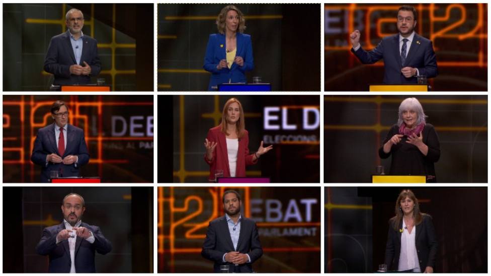 El encaje de Cataluña aflora las diferencias entre las 9 candidatos del debate