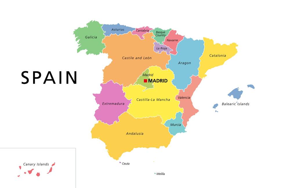 El mapa con las palabras más populares de cada región de España