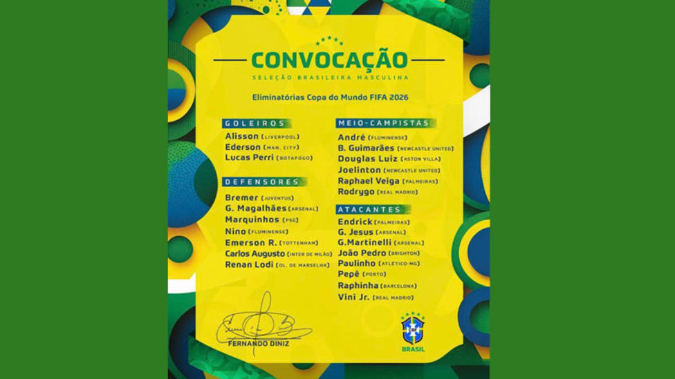 Convocatoria de la selección brasileña